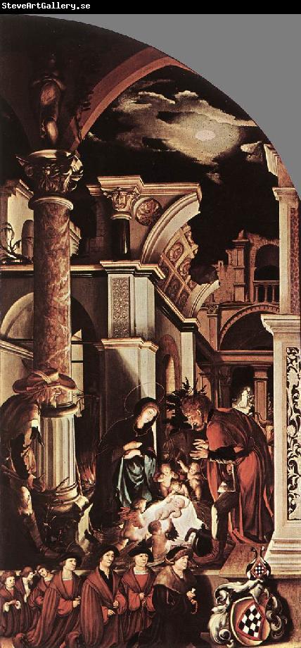 HOLBEIN, Hans the Younger The Oberried Altarpiece (detail) sf